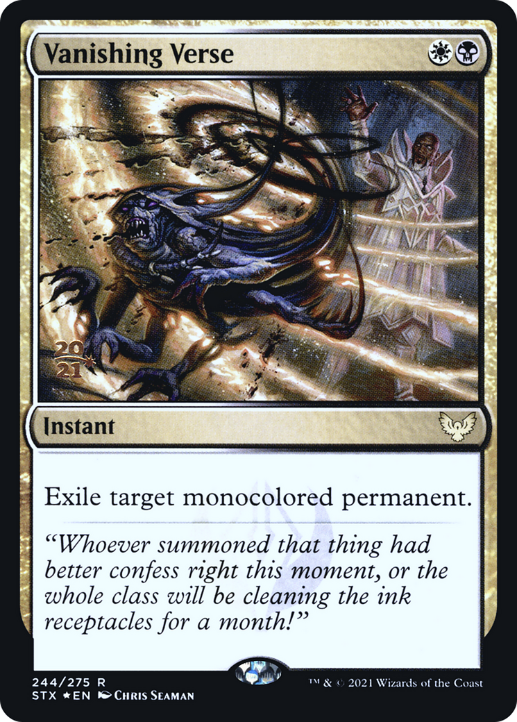 Vanishing Verse [Strixhaven: School of Mages Prerelease Promos] - The Mythic Store | 24h Order Processing