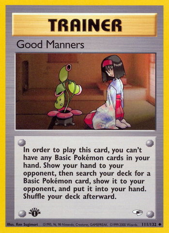 Good Manners (111/132) [Gym Heroes 1st Edition] - The Mythic Store | 24h Order Processing