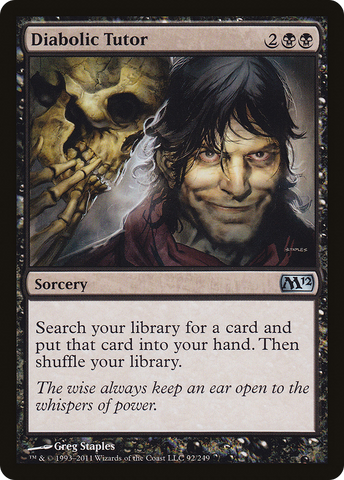 Diabolic Tutor [Magic 2012] - The Mythic Store | 24h Order Processing