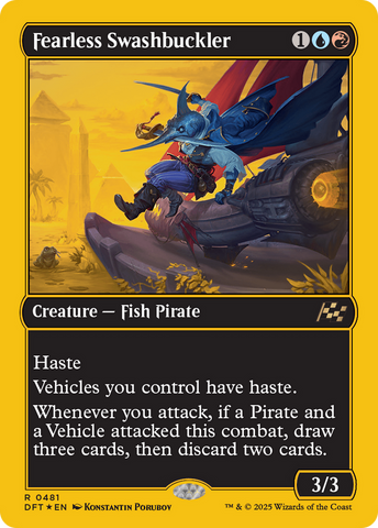 Fearless Swashbuckler (First-Place Foil) [Aetherdrift] - The Mythic Store | 24h Order Processing