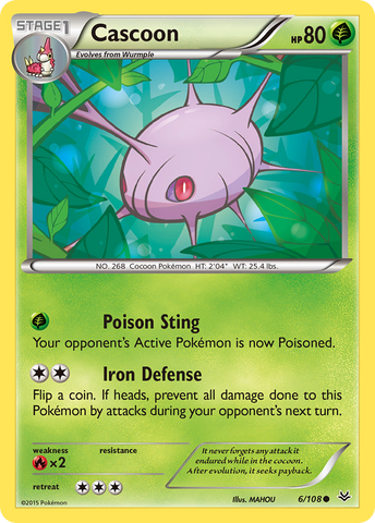 Cascoon (6/108) [XY: Roaring Skies] - The Mythic Store | 24h Order Processing