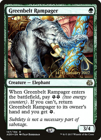 Greenbelt Rampager [Aether Revolt Prerelease Promos] - The Mythic Store | 24h Order Processing