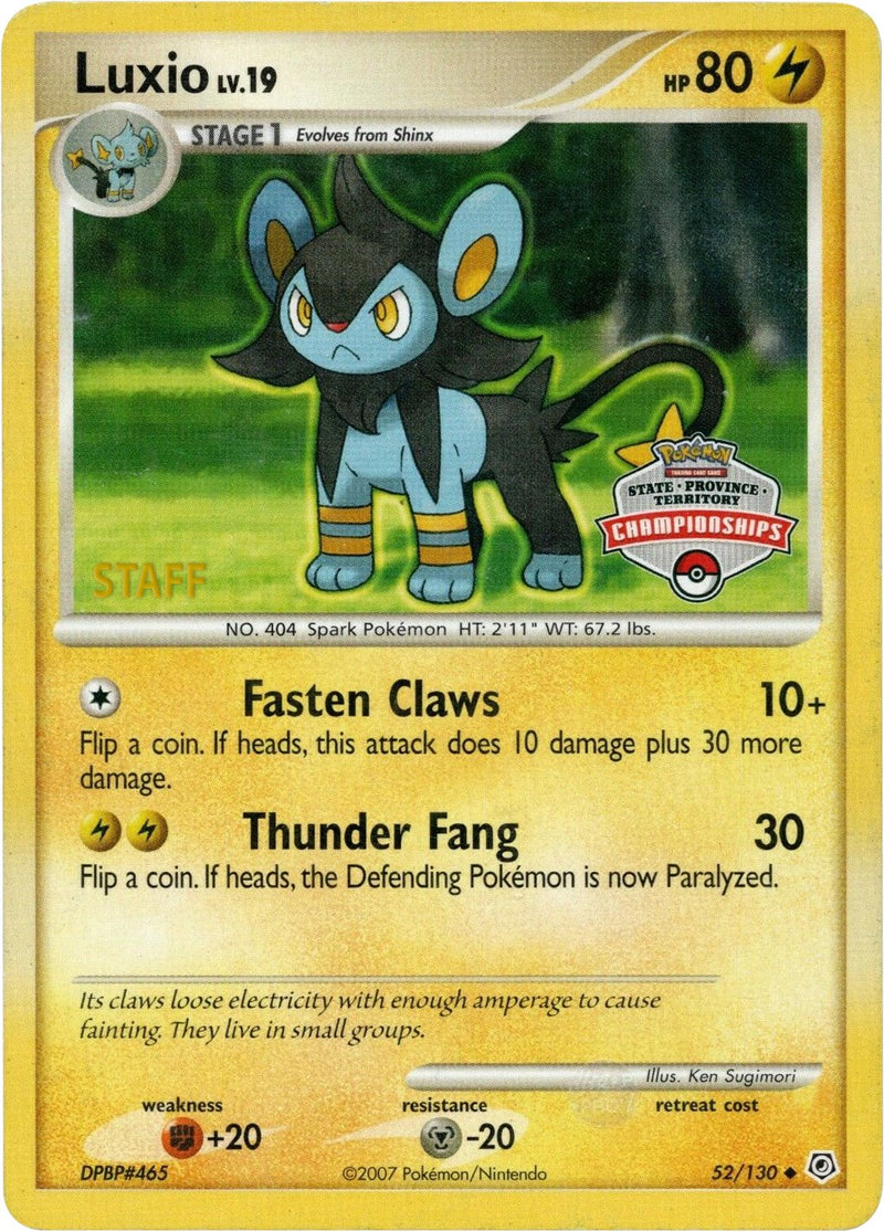 Luxio (52/130) (State Championship Staff Promo) [Diamond & Pearl: Base Set] - The Mythic Store | 24h Order Processing