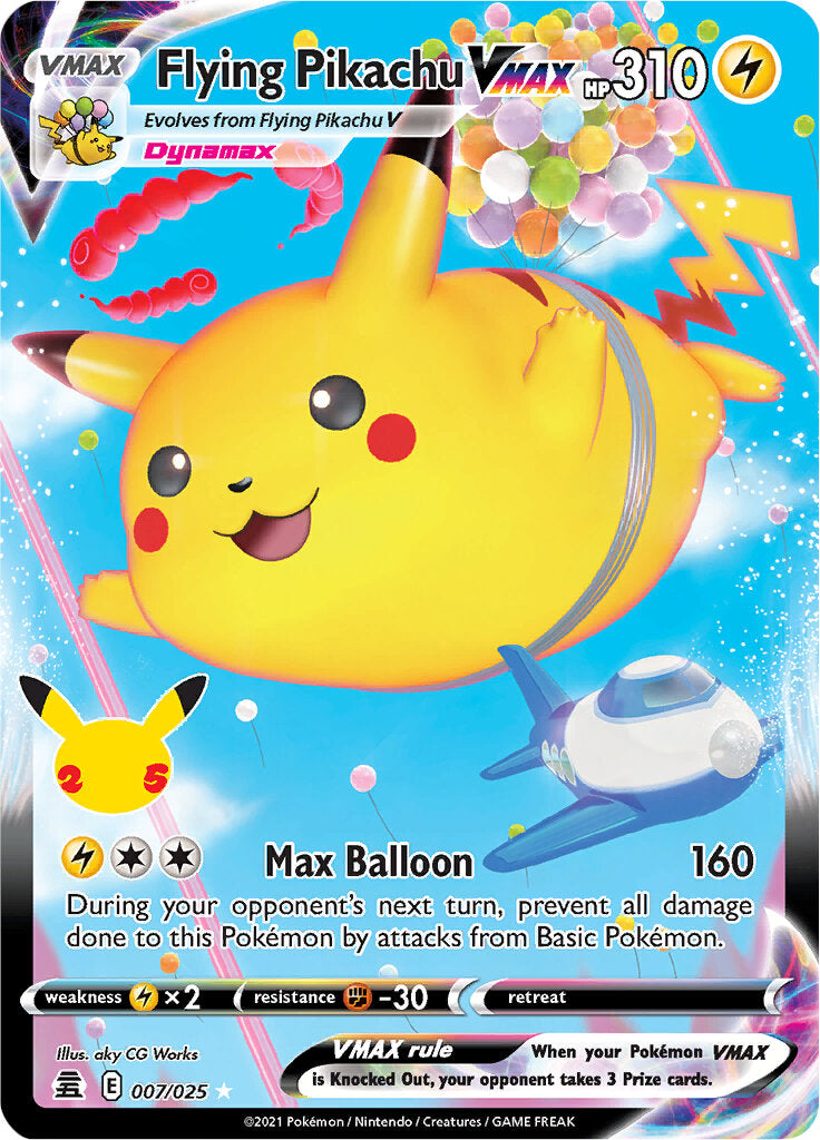 Flying Pikachu VMAX (007/025) [Celebrations: 25th Anniversary] - The Mythic Store | 24h Order Processing