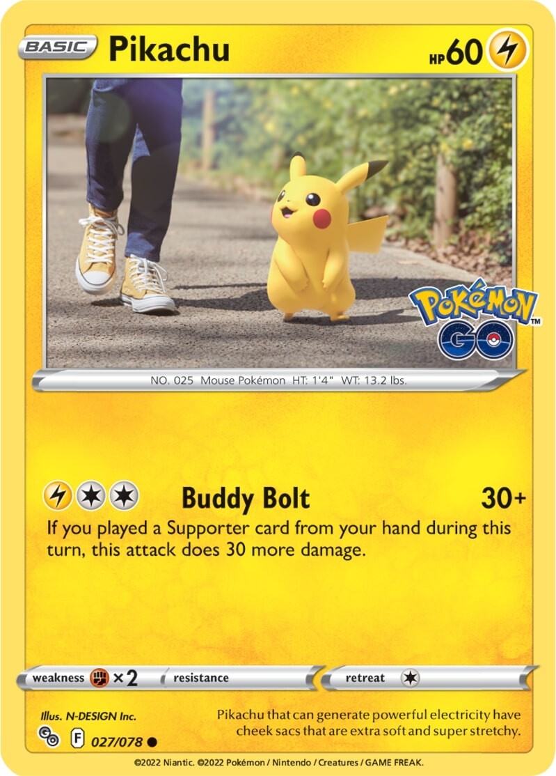 Pikachu (027/078) [Pokémon GO] - The Mythic Store | 24h Order Processing