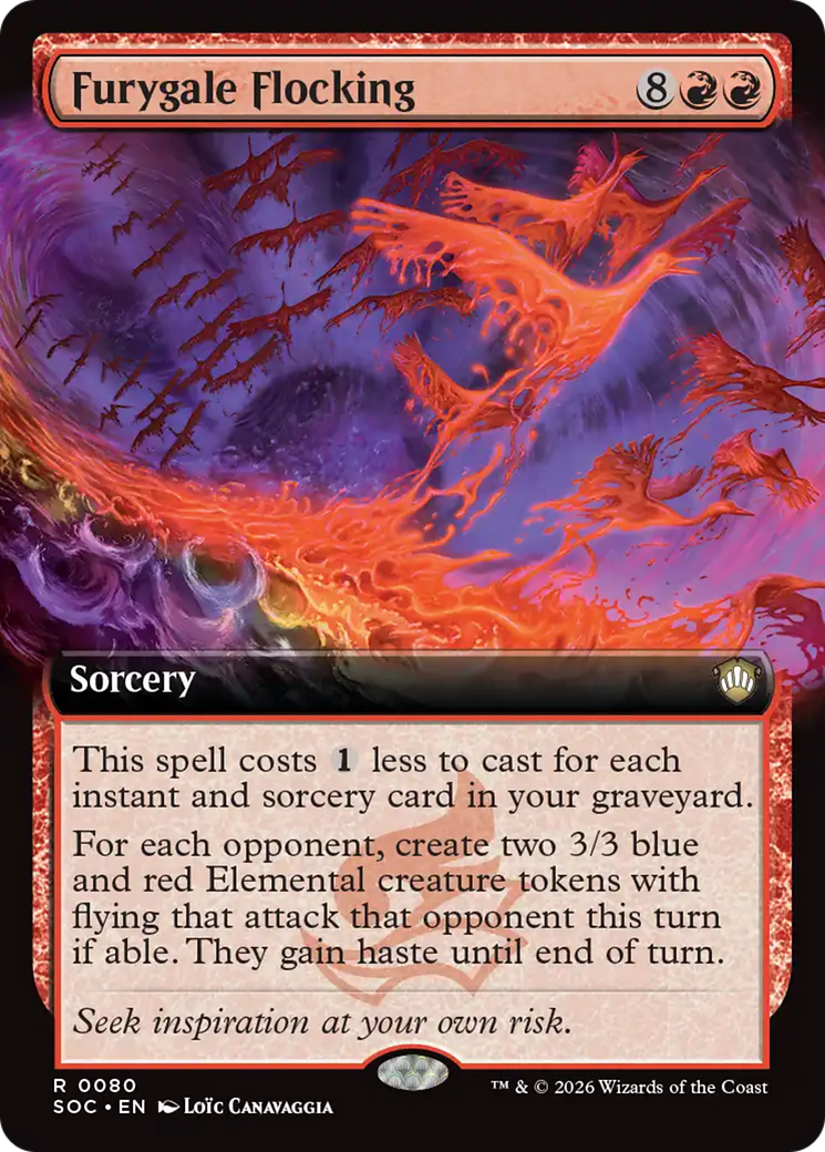 Furygale Flocking (Extended Art) [Secrets of Strixhaven Commander] - The Mythic Store | 24h Order Processing
