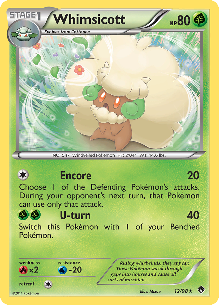 Whimsicott (12/98) [Black & White: Emerging Powers] - The Mythic Store | 24h Order Processing
