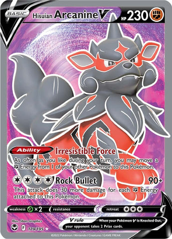 Hisuian Arcanine V (179/195) [Sword & Shield: Silver Tempest] - The Mythic Store | 24h Order Processing
