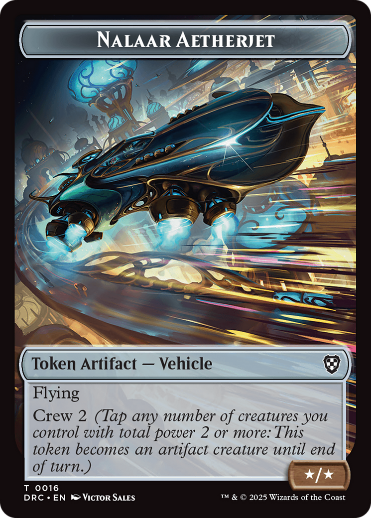 Construct // Nalaar Aetherjet Double-Sided Token [Aetherdrift Commander Tokens] - The Mythic Store | 24h Order Processing