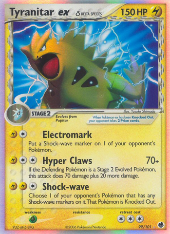 Tyranitar ex (99/101) (Delta Species) [EX: Dragon Frontiers] - The Mythic Store | 24h Order Processing