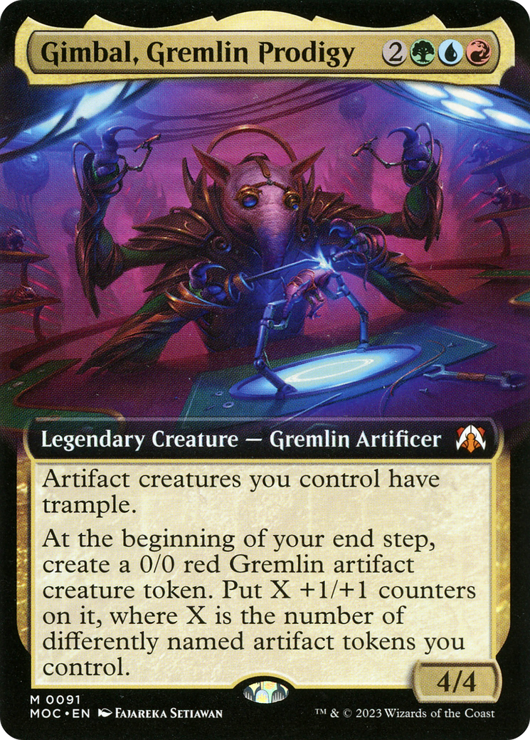 Gimbal, Gremlin Prodigy (Extended Art) [March of the Machine Commander] - The Mythic Store | 24h Order Processing