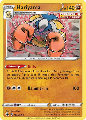 Hariyama (143/264) [Sword & Shield: Fusion Strike] - The Mythic Store | 24h Order Processing