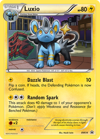 Luxio (BW34) [Black & White: Black Star Promos] - The Mythic Store | 24h Order Processing
