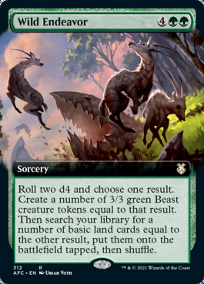 Wild Endeavor (Extended Art) [Dungeons & Dragons: Adventures in the Forgotten Realms Commander] - The Mythic Store | 24h Order Processing