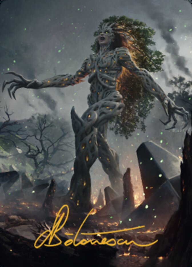 Titania, Gaea Incarnate Art Card (Gold-Stamped Signature) [The Brothers' War Art Series] - The Mythic Store | 24h Order Processing