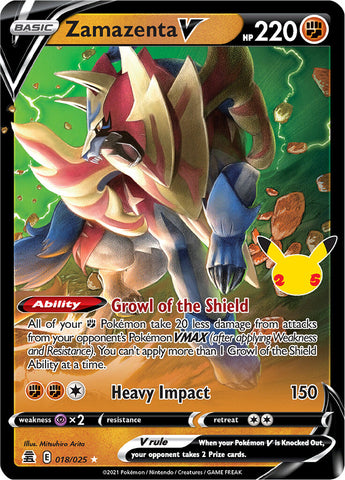 Zamazenta V (018/025) [Celebrations: 25th Anniversary] - The Mythic Store | 24h Order Processing