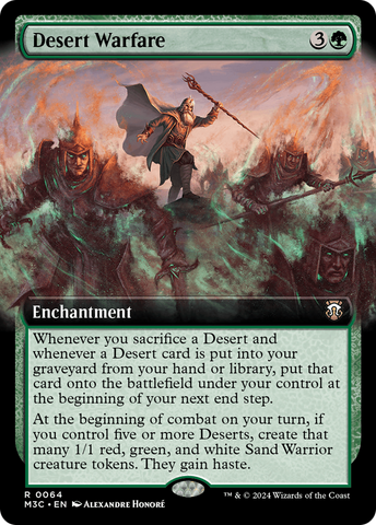 Desert Warfare (Extended Art) (Ripple Foil) [Modern Horizons 3 Commander] - The Mythic Store | 24h Order Processing