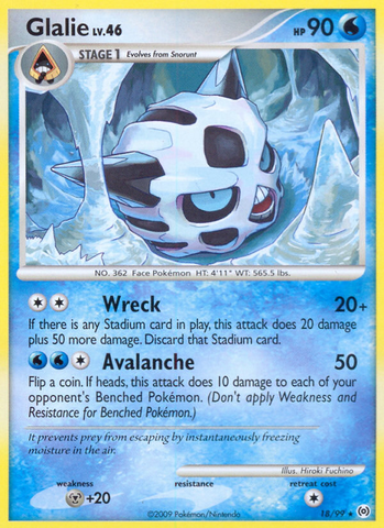 Glalie (18/99) [Platinum: Arceus] - The Mythic Store | 24h Order Processing