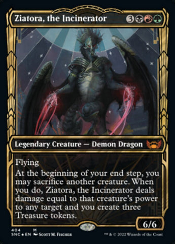 Ziatora, the Incinerator (Showcase Golden Age Gilded Foil) [Streets of New Capenna] - The Mythic Store | 24h Order Processing