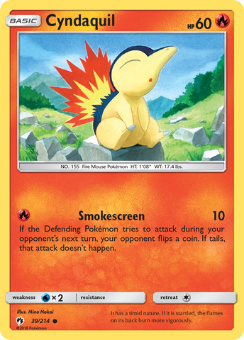 Cyndaquil (39/214) [Sun & Moon: Lost Thunder] - The Mythic Store | 24h Order Processing