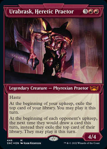 Urabrask, Heretic Praetor (Showcase Art Deco Foil Etched) [Streets of New Capenna] - The Mythic Store | 24h Order Processing