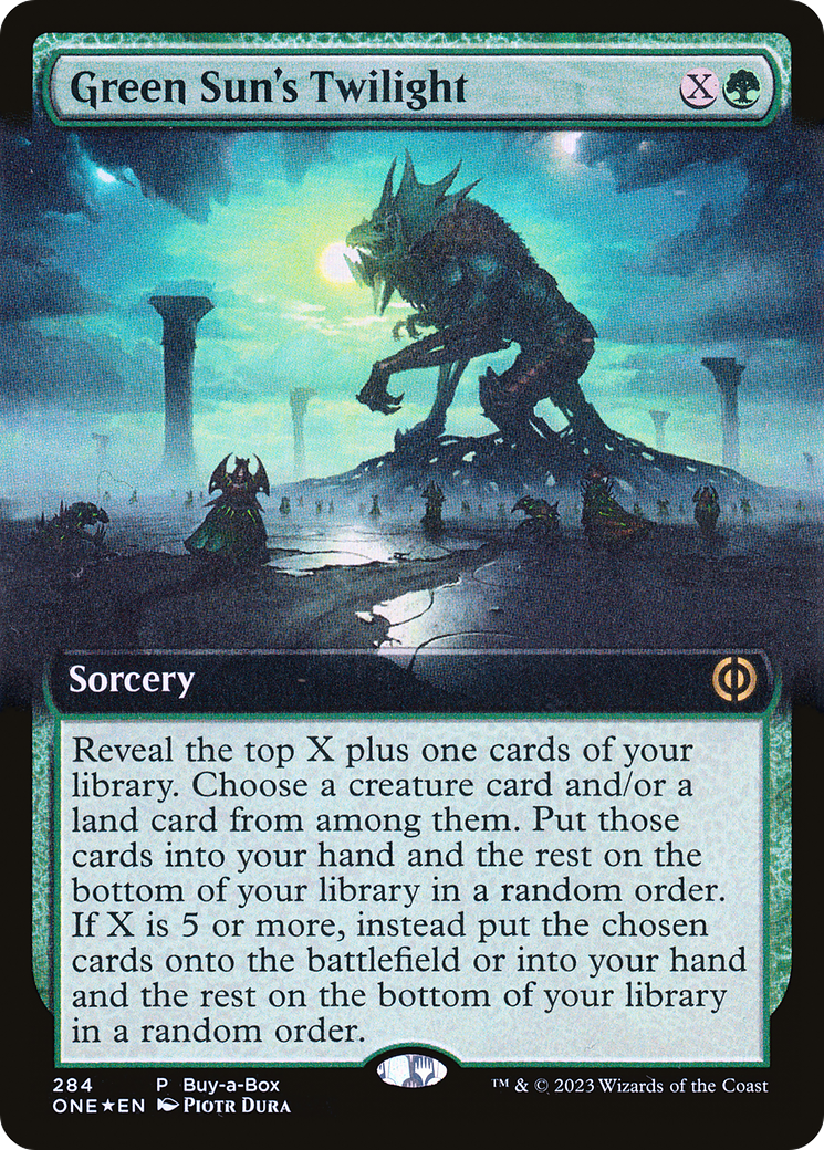Green Sun's Twilight (Buy-A-Box) (Extended Art) [Phyrexia: All Will Be One] - The Mythic Store | 24h Order Processing