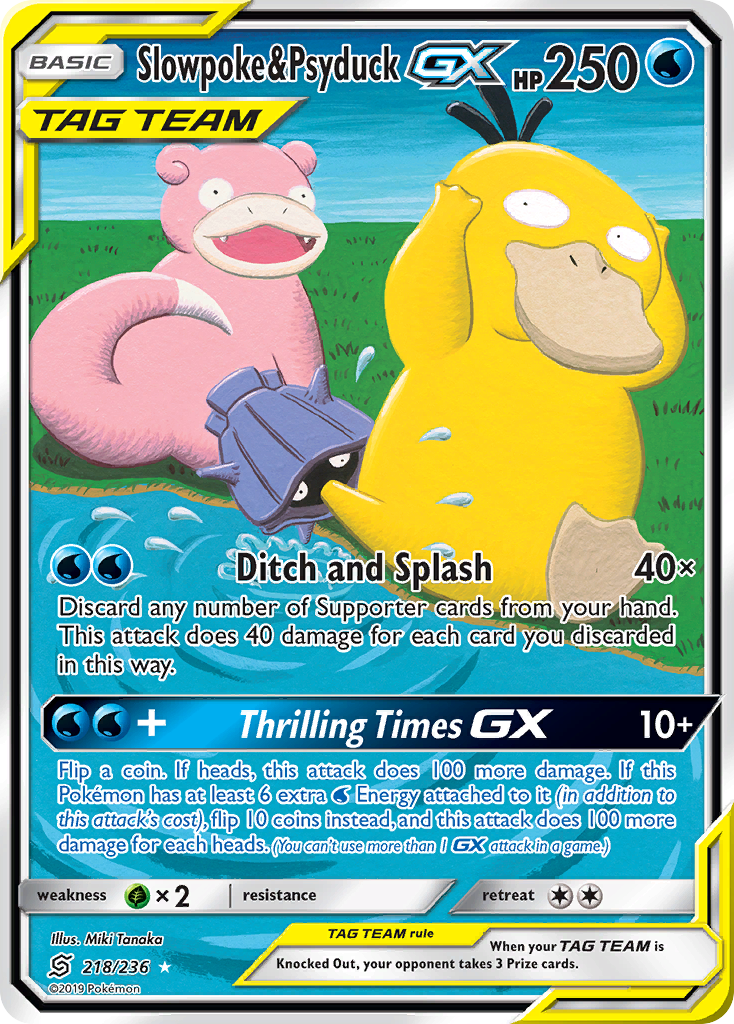 Slowpoke & Psyduck GX (218/236) [Sun & Moon: Unified Minds] - The Mythic Store | 24h Order Processing