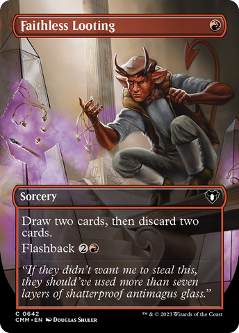 Faithless Looting (Borderless Alternate Art) [Commander Masters] - The Mythic Store | 24h Order Processing
