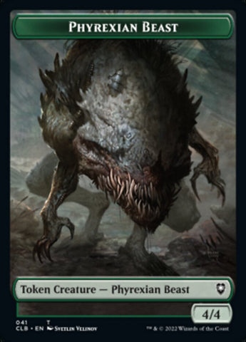 Phyrexian Beast // Wurm Double-Sided Token [Commander Legends: Battle for Baldur's Gate Tokens] - The Mythic Store | 24h Order Processing