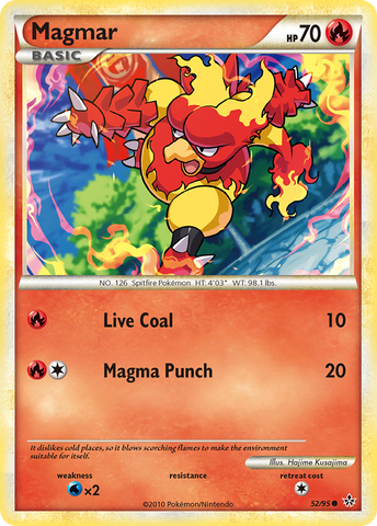 Magmar (52/95) [HeartGold & SoulSilver: Unleashed] - The Mythic Store | 24h Order Processing