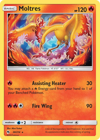 Moltres (38/214) (Let's Play, Eevee) Cracked Ice Holo) (Theme Deck Exclusive) [Sun & Moon: Lost Thunder] - The Mythic Store | 24h Order Processing