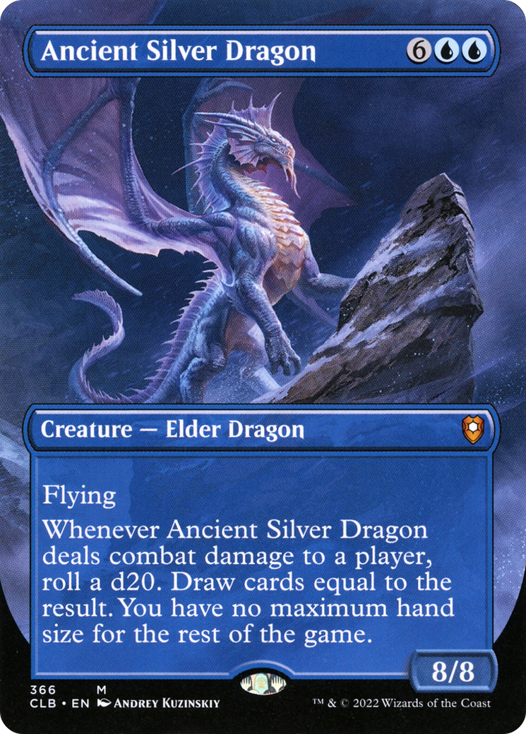 Ancient Silver Dragon (Borderless Alternate Art) [Commander Legends: Battle for Baldur's Gate] - The Mythic Store | 24h Order Processing