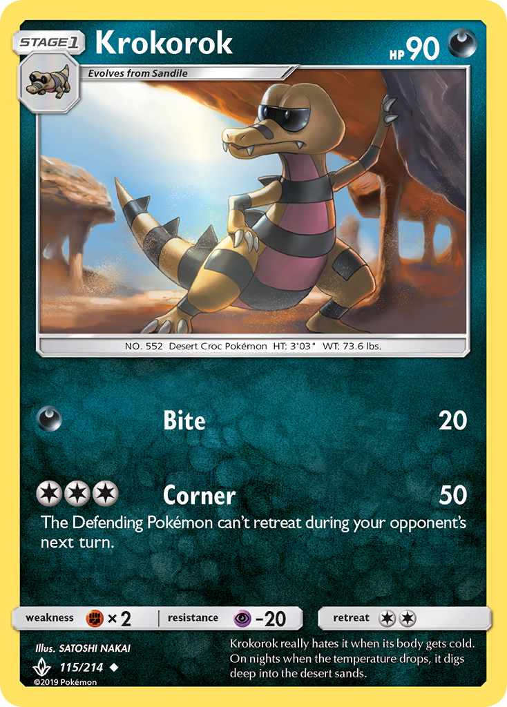 Krokorok (115/214) [Sun & Moon: Unbroken Bonds] - The Mythic Store | 24h Order Processing
