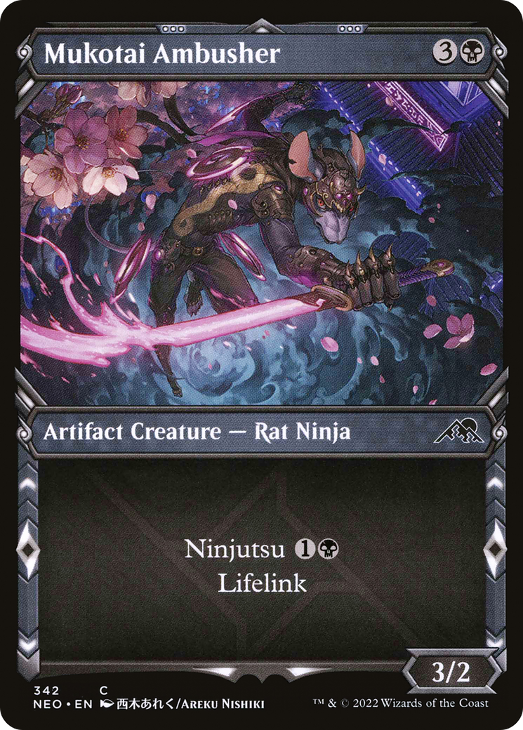 Mukotai Ambusher (Showcase Ninja) [Kamigawa: Neon Dynasty] - The Mythic Store | 24h Order Processing