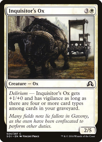 Inquisitor's Ox [Shadows over Innistrad] - The Mythic Store | 24h Order Processing