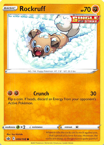 Rockruff (086/198) [Sword & Shield: Chilling Reign] - The Mythic Store | 24h Order Processing