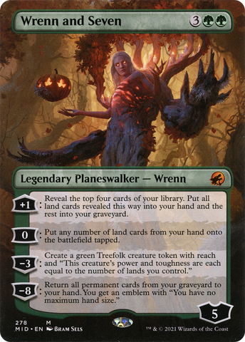 Wrenn and Seven (Borderless) [Innistrad: Midnight Hunt] - The Mythic Store | 24h Order Processing
