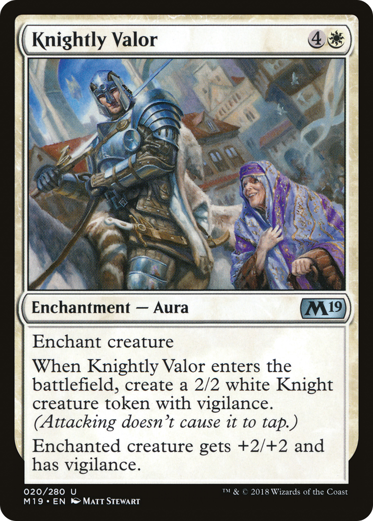 Knightly Valor [Core Set 2019] - The Mythic Store | 24h Order Processing