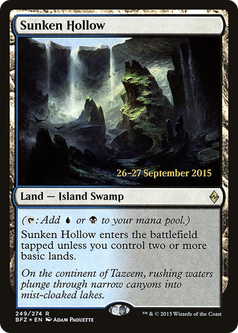 Sunken Hollow [Battle for Zendikar Prerelease Promos] - The Mythic Store | 24h Order Processing