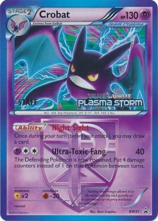 Crobat Team Plasma (BW51) (Staff Prerelease Promo) [Black & White: Black Star Promos] - The Mythic Store | 24h Order Processing