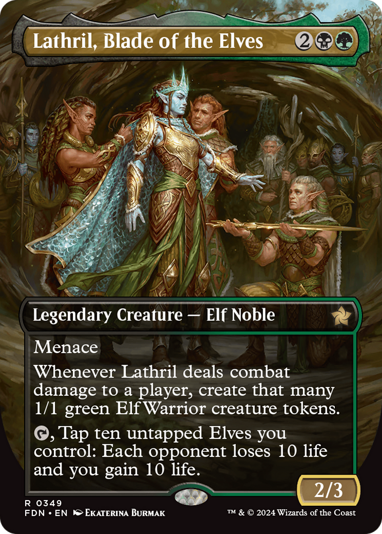 Lathril, Blade of the Elves (Borderless) [Foundations] - The Mythic Store | 24h Order Processing