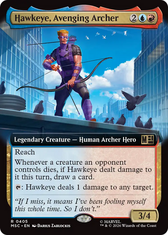 Hawkeye, Avenging Archer (Extended Art) [Marvel Super Heroes Commander] - The Mythic Store | 24h Order Processing