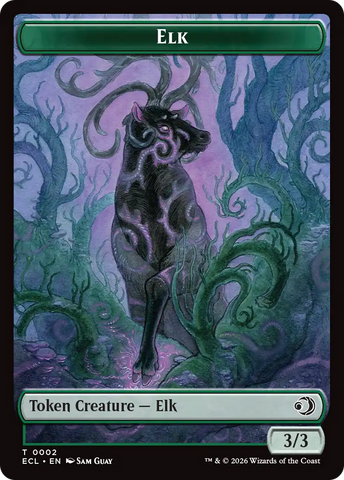 Elk // Emblem - Oko, Shadowmoor Scion Double-Sided Token [Lorwyn Eclipsed Tokens] - The Mythic Store | 24h Order Processing
