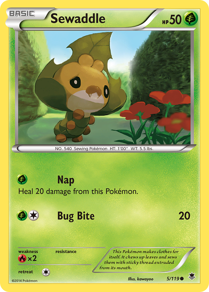 Sewaddle (5/119) [XY: Phantom Forces] - The Mythic Store | 24h Order Processing