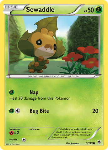 Sewaddle (5/119) [XY: Phantom Forces] - The Mythic Store | 24h Order Processing