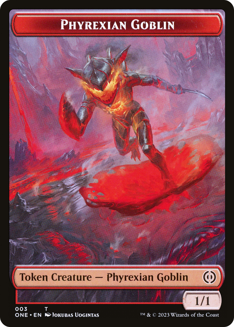 Phyrexian Goblin // The Hollow Sentinel Double-Sided Token [Phyrexia: All Will Be One Tokens] - The Mythic Store | 24h Order Processing