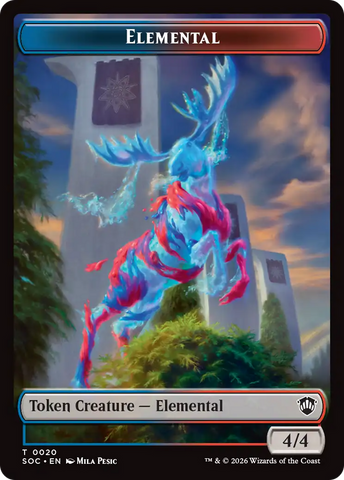Elemental (0020) // Treasure Double-Sided Token [Secrets of Strixhaven Commander Tokens] - The Mythic Store | 24h Order Processing