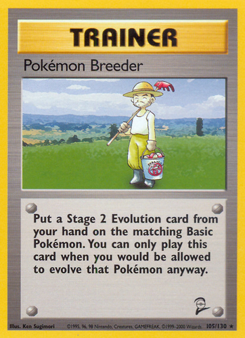 Pokemon Breeder (105/130) [Base Set 2] - The Mythic Store | 24h Order Processing