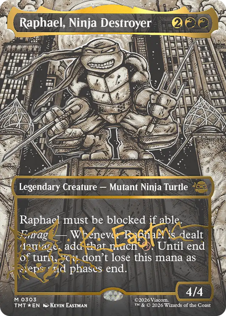 Raphael, Ninja Destroyer (Borderless) (Gold-Stamped Signature) [Teenage Mutant Ninja Turtles] - The Mythic Store | 24h Order Processing