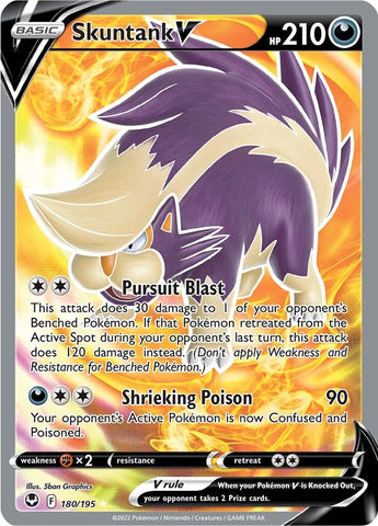 Skuntank V (180/195) [Sword & Shield: Silver Tempest] - The Mythic Store | 24h Order Processing
